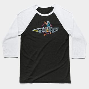 Speed racer neon style bg Baseball T-Shirt